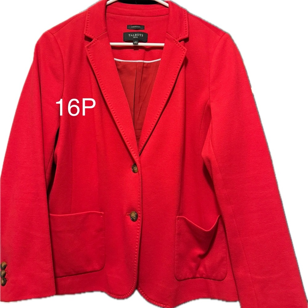 Red Talbots 16P suit coat